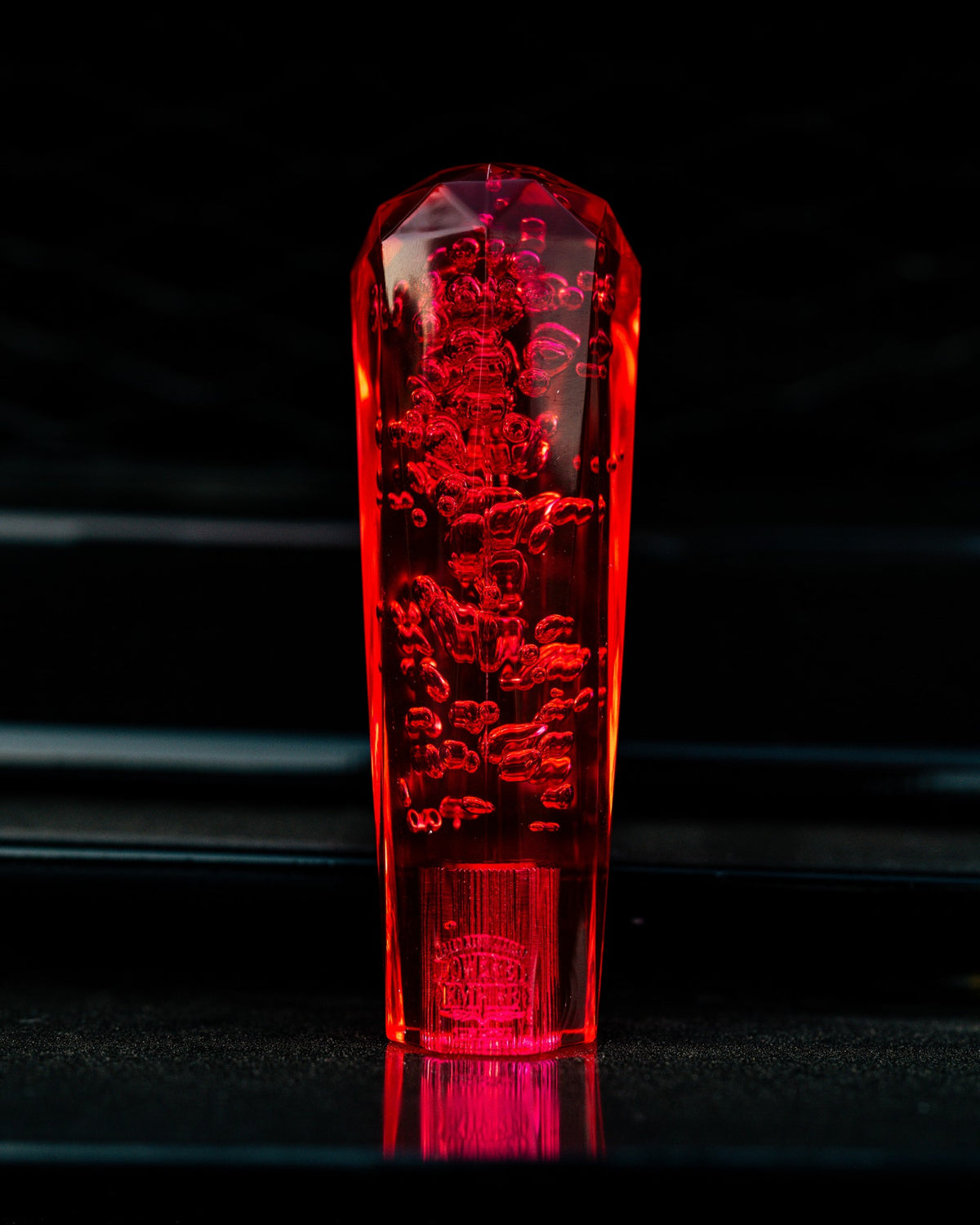 Clear Red Diamond VIP Style Shift Knob 6" | Universal Manual Car Shifter
