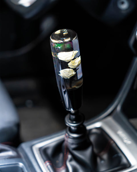 Killer White Roses Clear Roses Shift Knob