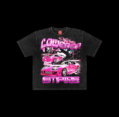 Pink Supra Washed BootLeg Style Tee