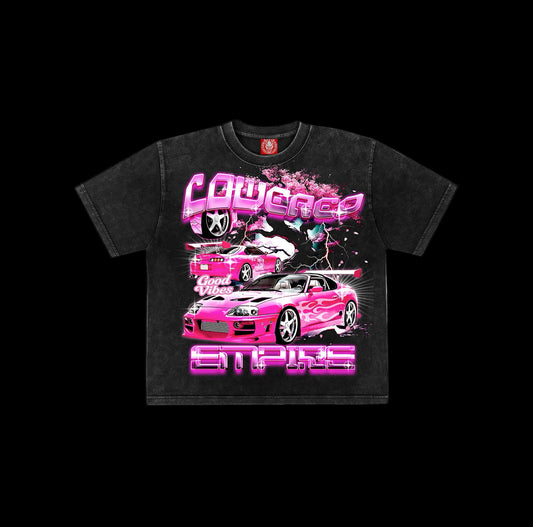 Pink Supra Washed BootLeg Style Tee