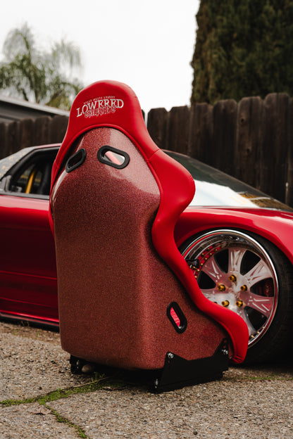 Cyber Collection Red Racing Seat – Metallic Sparkle Shell | Performance Bucket Seat