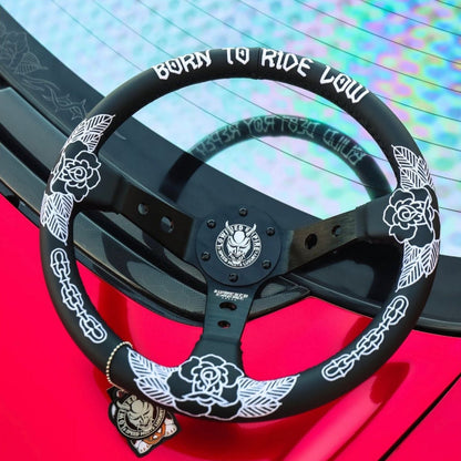 Killer Roses Traditional Design Steering Wheel