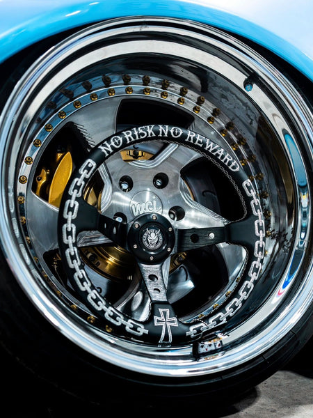 Chromed Chains Leather Steering Wheel