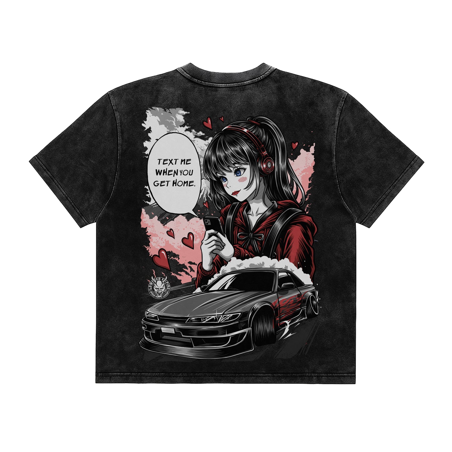 Text Me When Your Home Heavyweight Vintage Tee - Valentine's