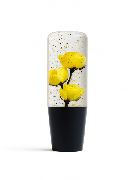 Yellow Clear Roses Shift Knob