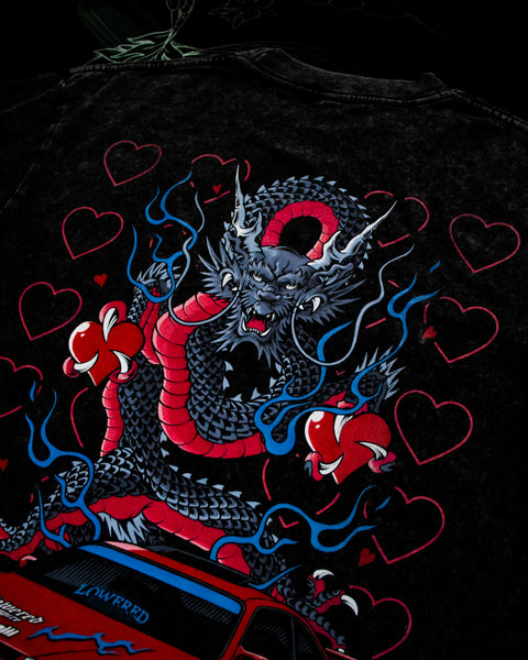 Valentines Fast Lane Vibes: Acid Wash Graphic Tee