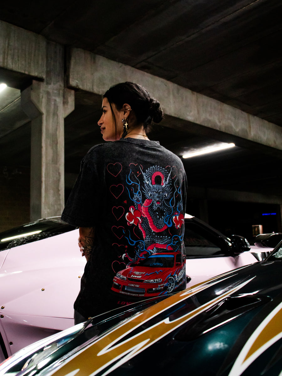 Valentines Fast Lane Vibes: Acid Wash Graphic Tee