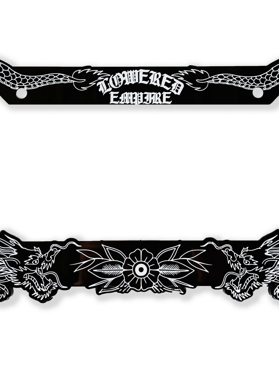 Japanese Dragon Acrylic License Plate Frames