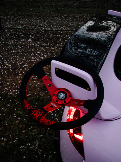 Red Roses RR-1 Steering Wheel 350mm- Lowered Empire