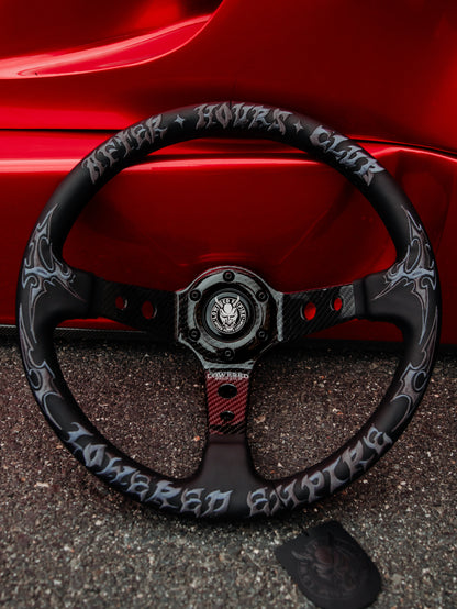 Carbon Fiber After Hours Club AH-2 Steering Wheel 350mm- Lowered Empire