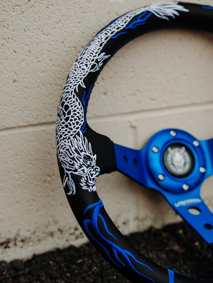 Blue Dragon's Breath DB-2 Steering Wheel 350mm- Lowered Empire