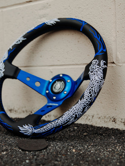 Blue Dragon's Breath DB-2 Steering Wheel 350mm- Lowered Empire