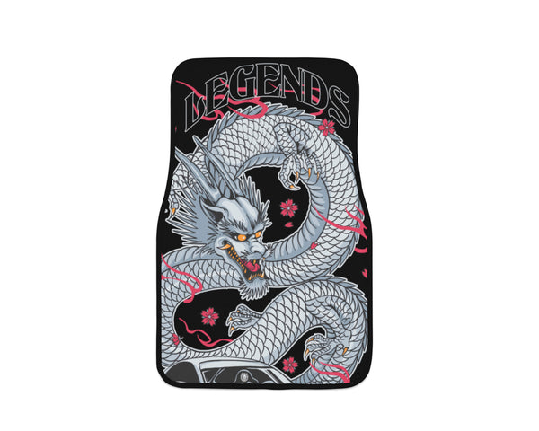 Golden Eyes Japanese Dragon Floor Mats Pair