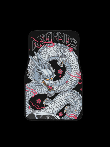 Golden Eyes Japanese Dragon Floor Mats Pair
