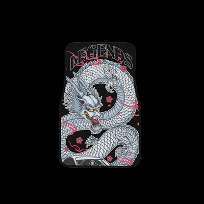 Golden Eyes Japanese Dragon Floor Mats Pair