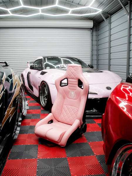 Pink Lowered Empire Flame Recline Seats x2 Pair (Copy)