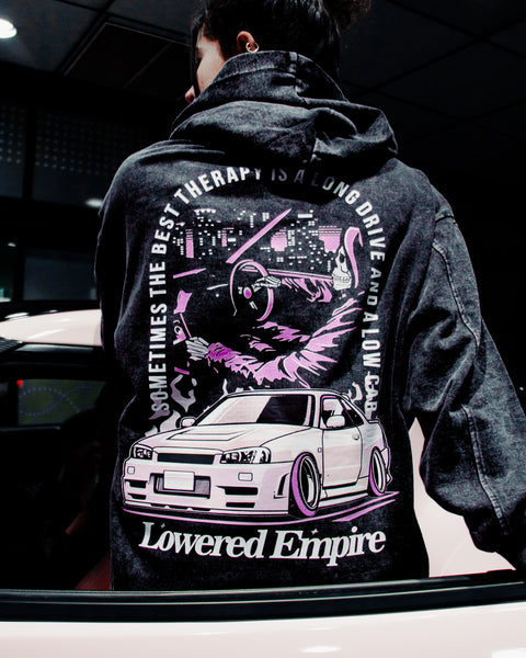 Therapy NightsAcid Wash Premium Hoodie