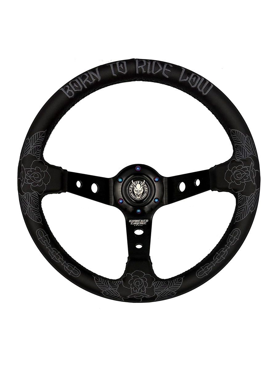 Limited Black Killer Roses 330mm Steering Wheel-