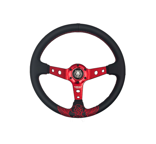 Killer Red Roses Steering Wheel
