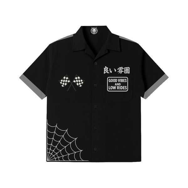 Black and Gray Lowered Empire VIbes Mechanic Shirt