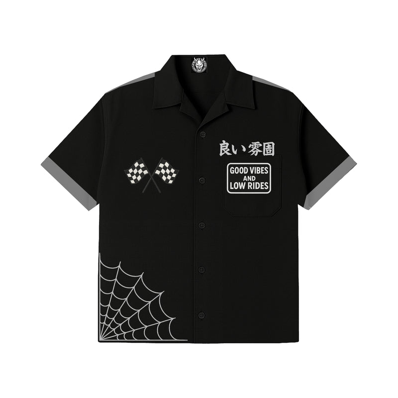 Black and Gray Lowered Empire VIbes Mechanic Shirt