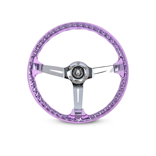 Purple Rider Rakkī JDM DR-1 Steering Wheel 350mm - Lowered Empire
