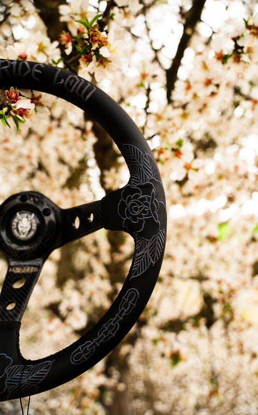 Carbon Fiber Killer Roses KR-3 Steering Wheel 350mm- Lowered Empire