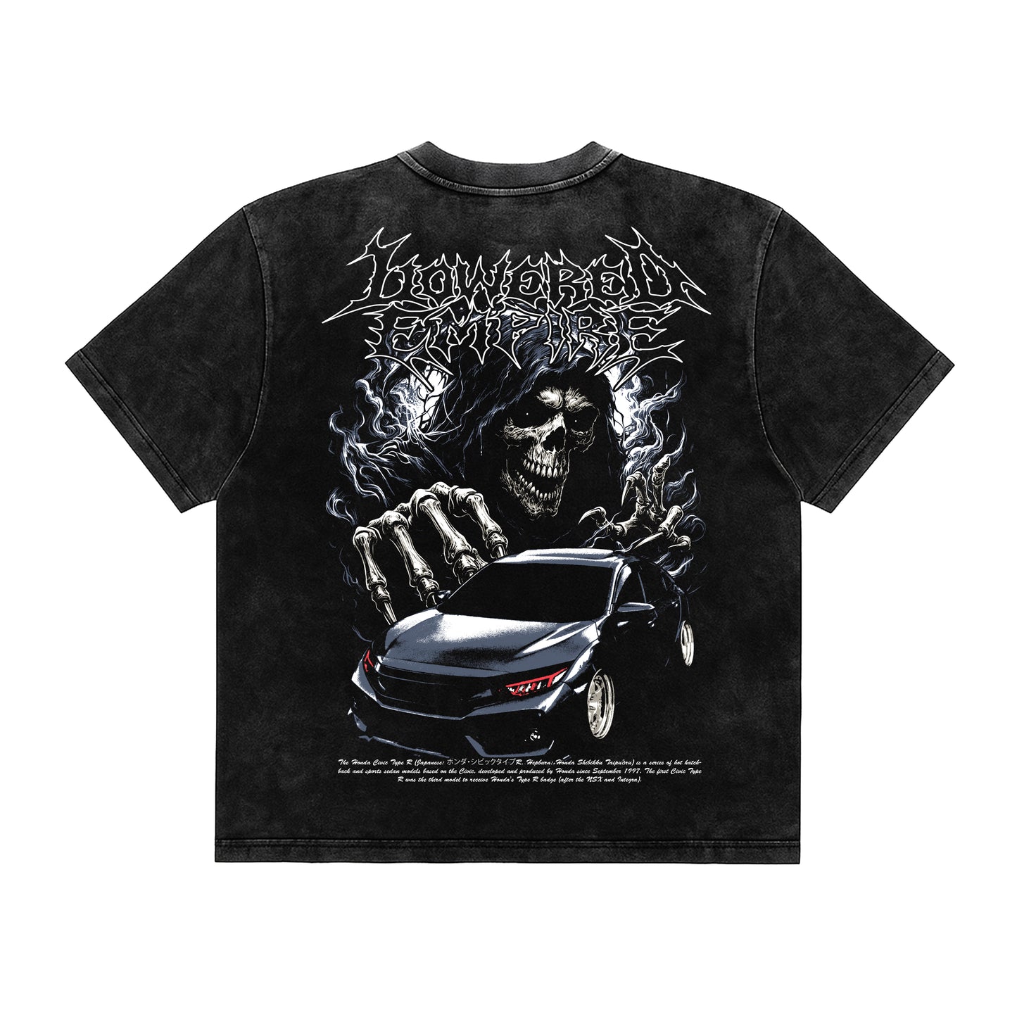 Death Before Stock Civic Acid Wash Vintage Tee – Lowered Empire