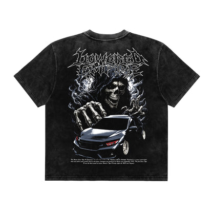 Death Before Stock Civic Acid Wash Vintage Tee – Lowered Empire