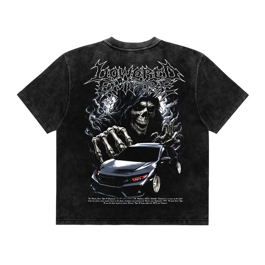 Death Before Stock Civic Acid Wash Vintage Tee – Lowered Empire