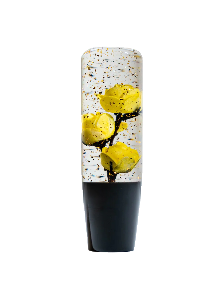 Yellow Clear Roses Shift Knob