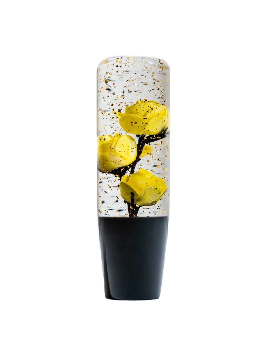 Yellow Clear Roses Shift Knob
