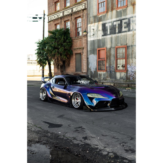 Glossy Purple To Blue Vinyl Wrap