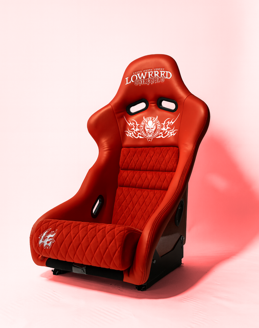 Cyber Collection Red Racing Seat – Metallic Sparkle Shell | Performance Bucket Seat