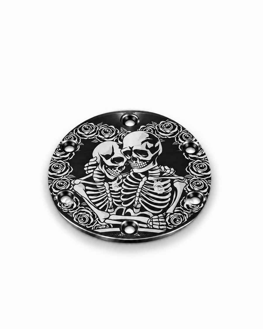 Skeleton Lovers Universal Etched Horn Delete Plate