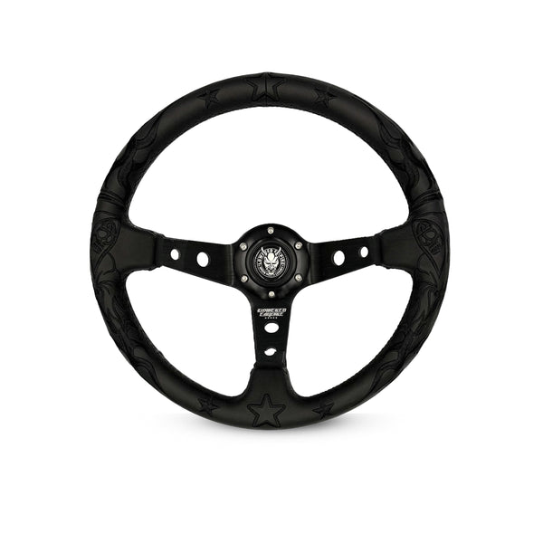 Black Reaper BR-1 Steering Wheel 350mm- Lowered Empire
