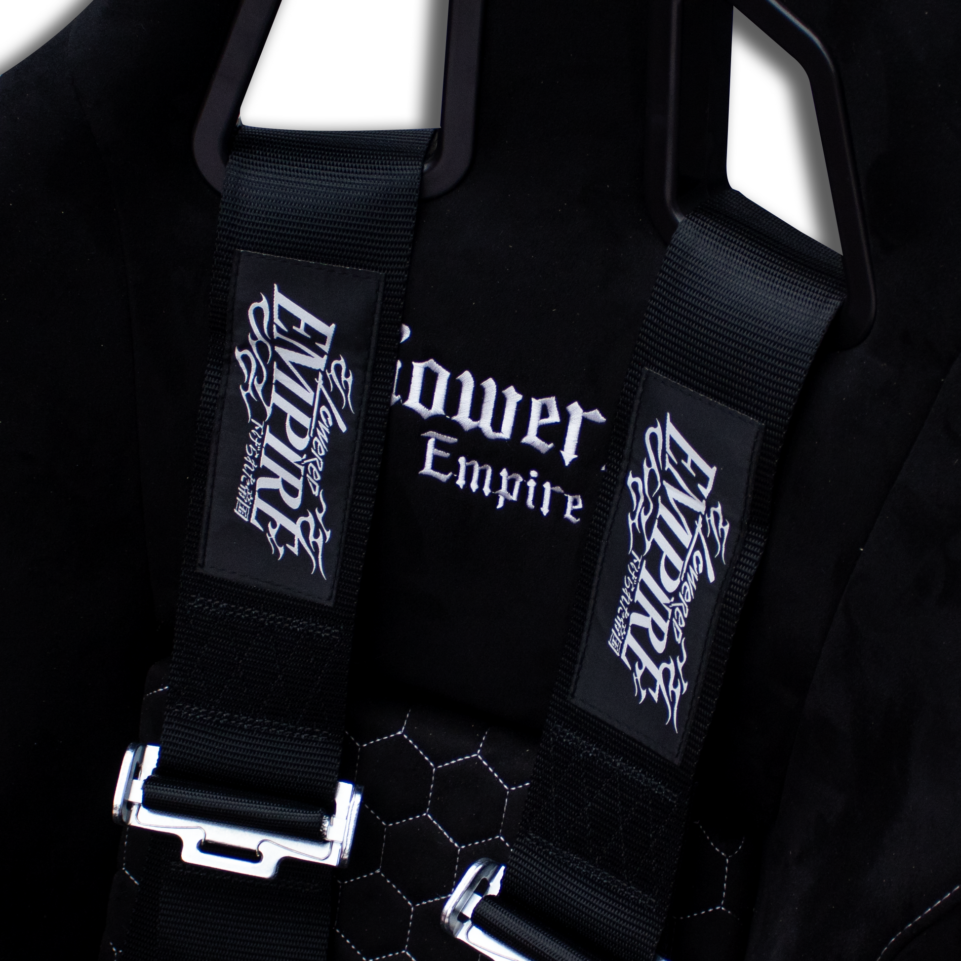 Black Lowered Empire Flamed Racing Harness Belt - 1