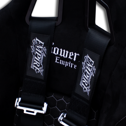 Black Lowered Empire Flamed Racing Harness Belt - 1