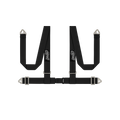 Black Lowered Empire Flamed Racing Harness Belt