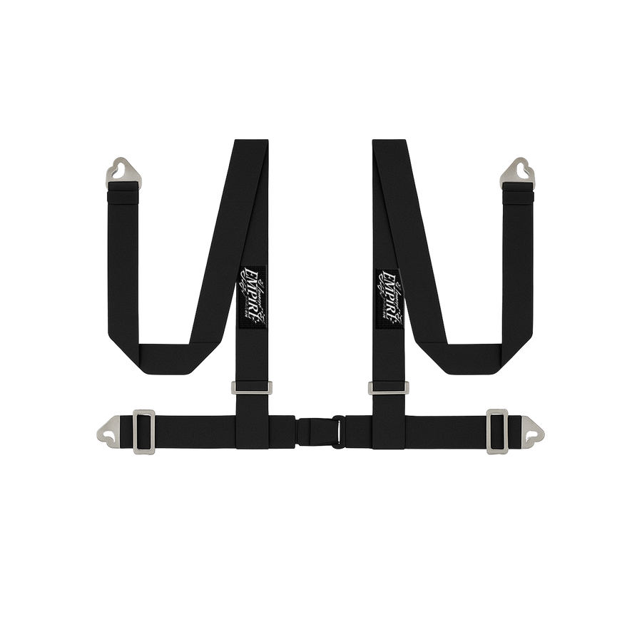 Black Lowered Empire Flamed Racing Harness Belt