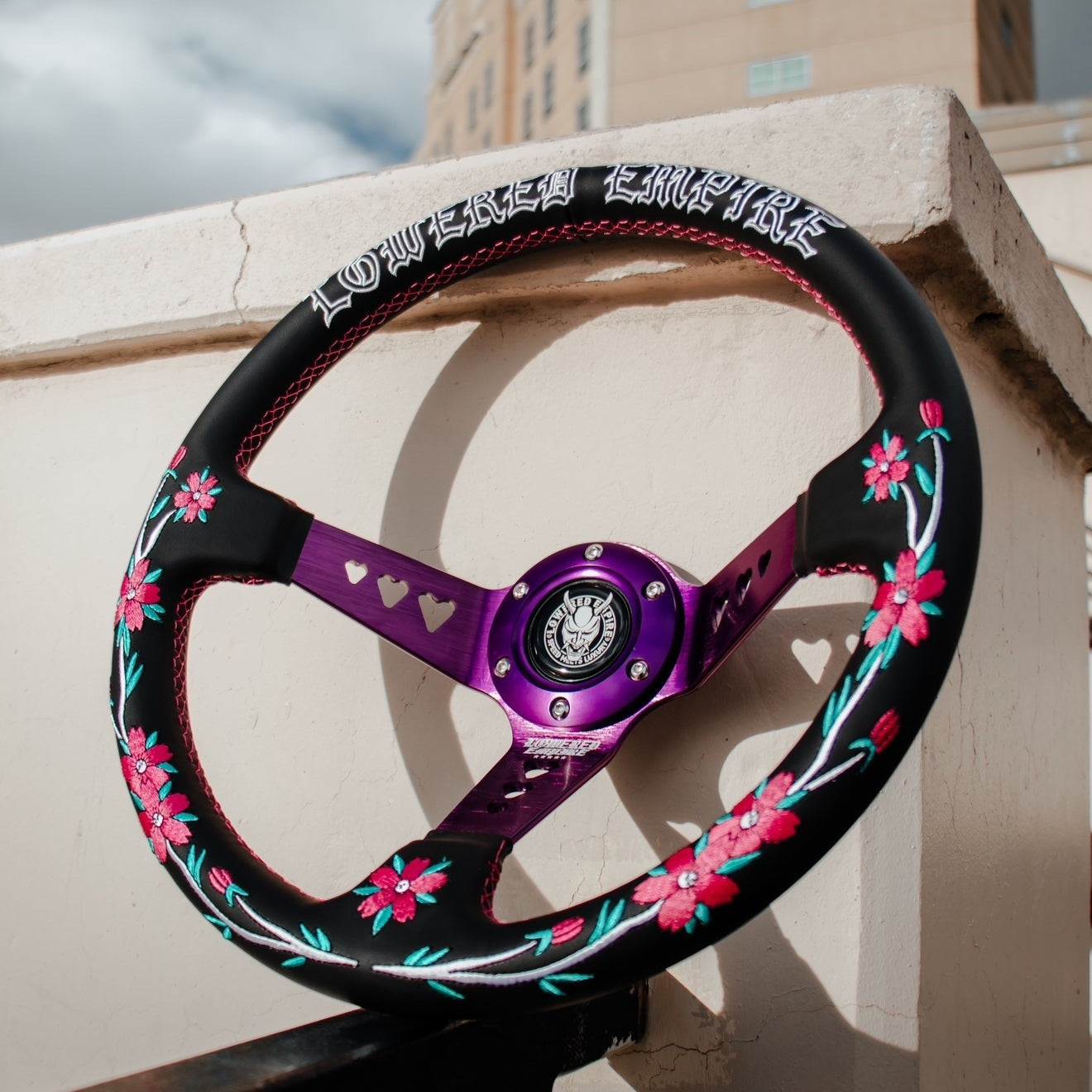 Black/Purple Sakuras In The Sky SK-2 Steering Wheel 350mm - Steering wheels