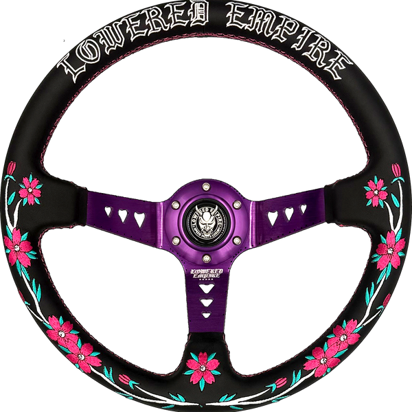 Black/Purple Sakuras In The Sky SK-2 Steering Wheel 350mm