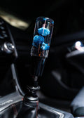 Blue Clear Roses Shift Knob 6’’ | Universal Manual Car Shifter