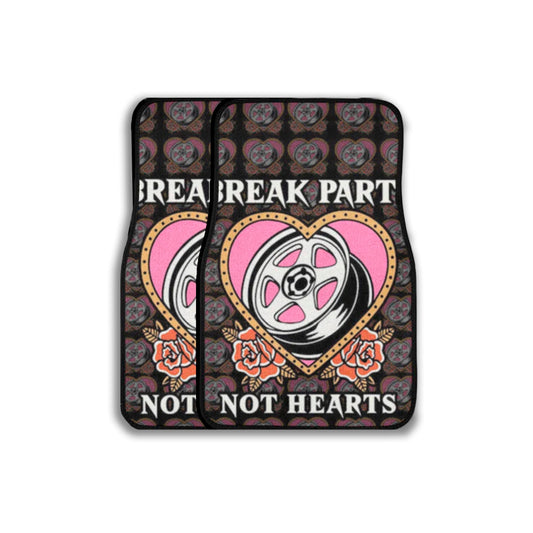 Broken Hearts Pair Premium Car Carpet Floor Mats