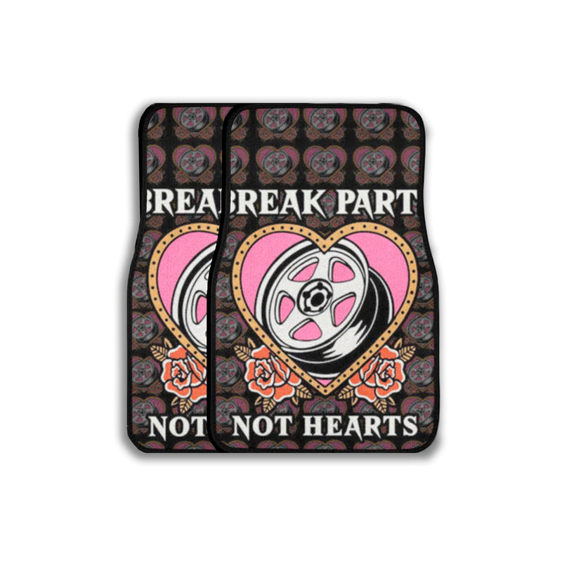Broken Hearts Pair Premium Car Carpet Floor Mats