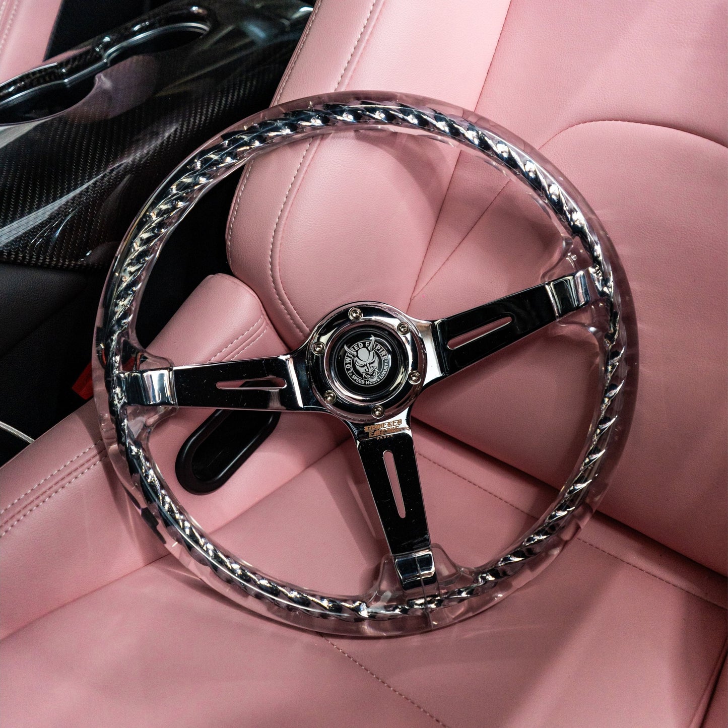 Chrome Dragon Rakkī JDM DR-2 Steering Wheel 350mm - Steering wheels