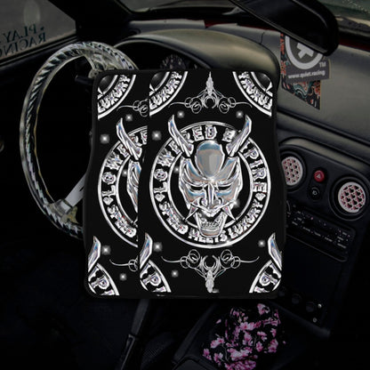 Chrome Logo Pair Premium Car Carpet Floor Mats