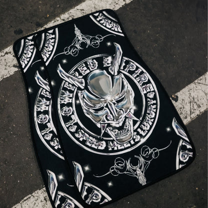 Chrome Logo Pair Premium Car Carpet Floor Mats