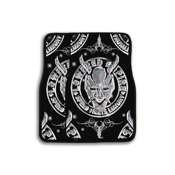 Chrome Logo Pair Premium Car Carpet Floor Mats