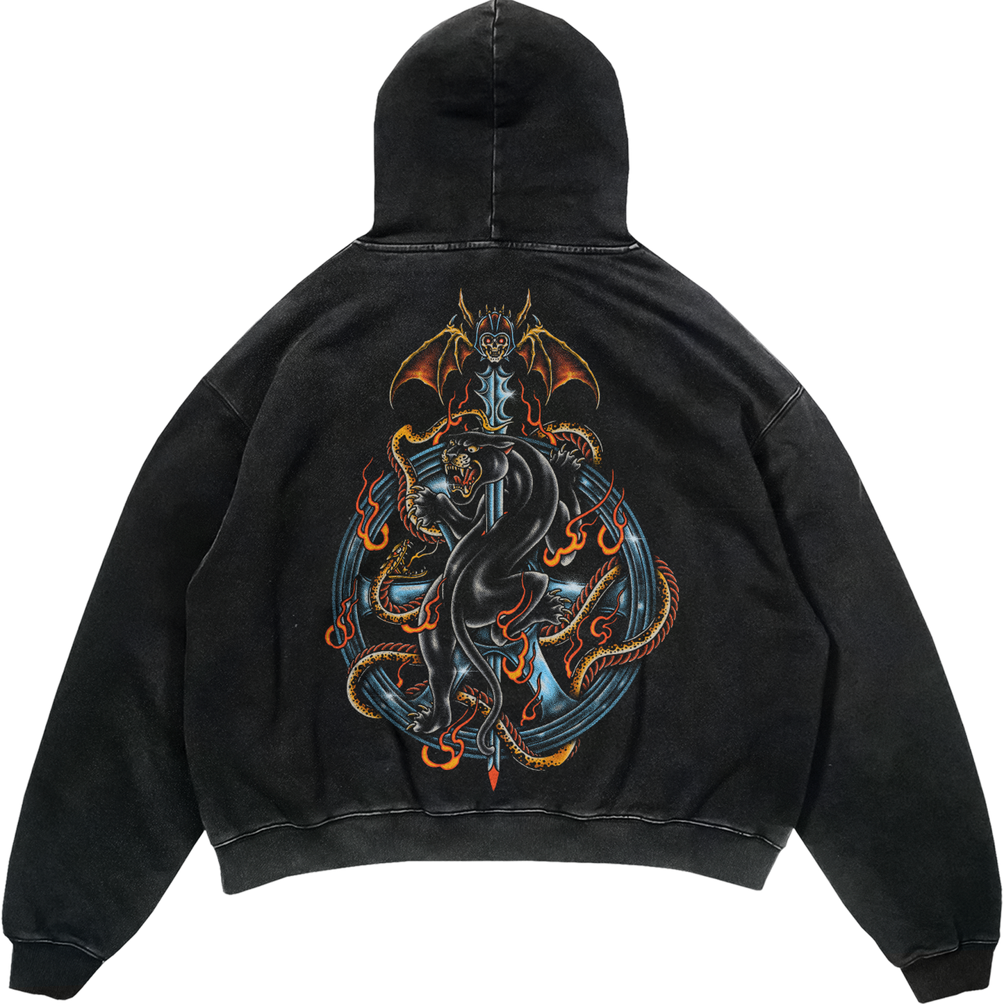 Claws & Wheels Washed Hoodie